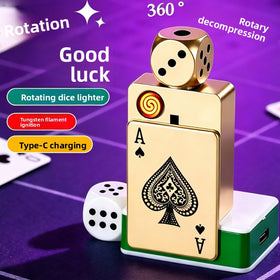 Rotating Dice USB Rechargeable Lighter