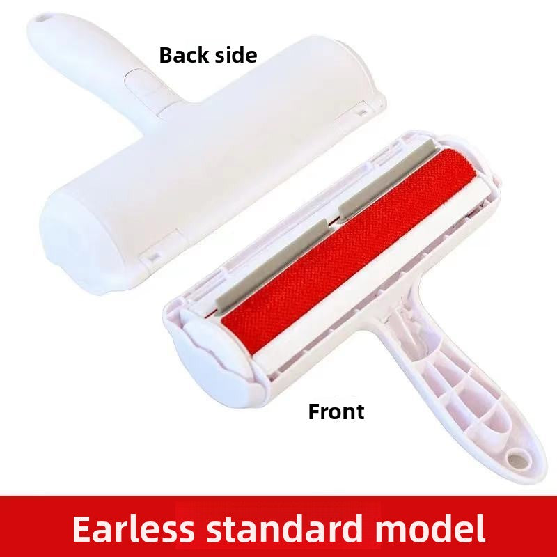 Reusable pet hair remover roller size and dimension diagram with handle view