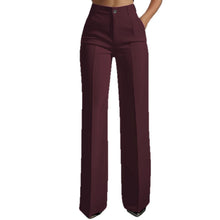 Damen High-Waist-Hose mit weitem Bein