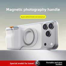 Magnetic Phone Camera Grip with Bluetooth Shutter and Fill Light Option