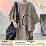 Linen Blend Short Sleeve T-Shirt | feature highlight macro shot
