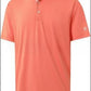 Men's short sleeve polo shirt with a solid body and a printed contrast collar, fitted cut in light polyester