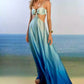Gradient Satin Halter Dress | alternate color view
