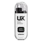 White nose hair trimmer shown upright with its clear cap and digital charge display