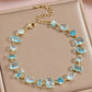 Zircon Gold Plated Leaf Design