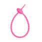 Close view of the ridged silicone strap and the tadpole head that holds the loop