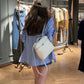 Women's Large Capacity Backpack with Lunch Box Compartment | angled lifestyle styling shot