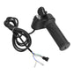 Electric bike twist throttle grip shown close up with the key turned in the lock
