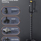 Folding aluminum walking cane telescopic shaft with ten level height adjustment