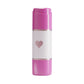 Rose red and white mini electric shaver photographed closed on a plain white background