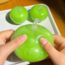 Green Apple Slushy Squishy Toy with Moulded Stem