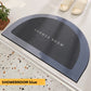 Blue Shower Room semi-circular diatomite bath mat, variant photo for 80x120 cm, 2.5 mm thick