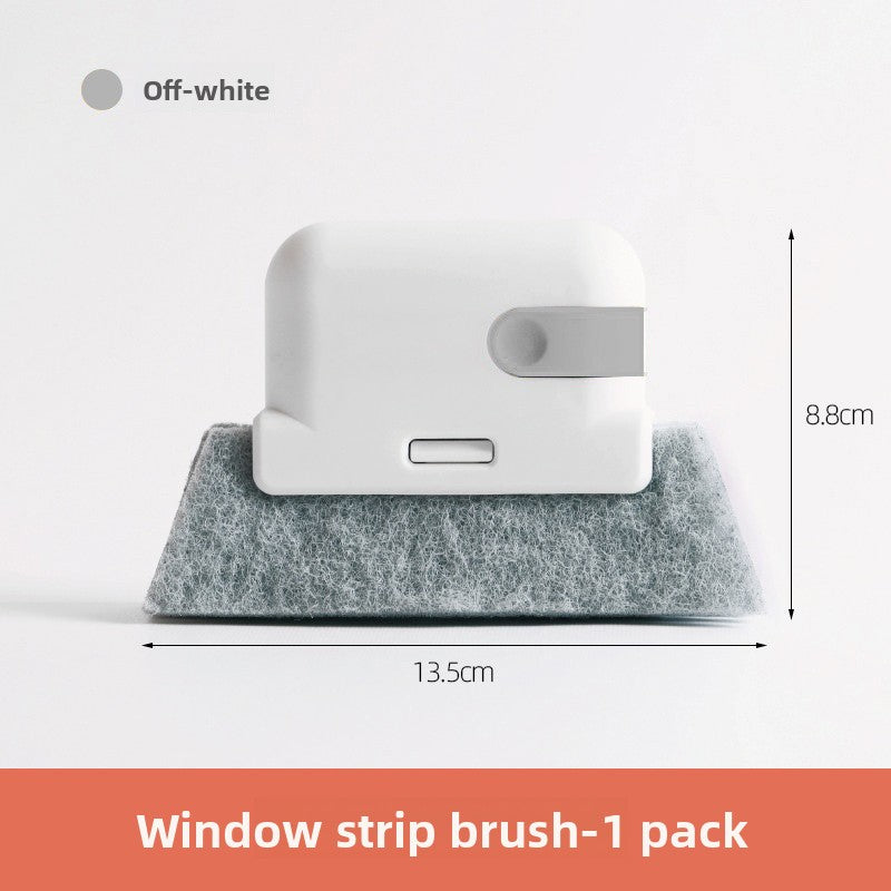 Off white window groove brush shown at 13.5 by 8.8 cm, one pack