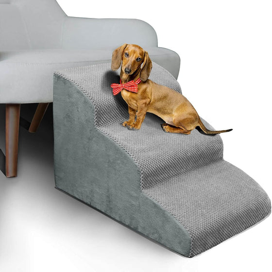 High Density Foam Pet Stairs with Non-Slip Base, 2 to 5 Tiers