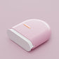 Compact plastic retainer storage case with a slide and flip lid in a soft color