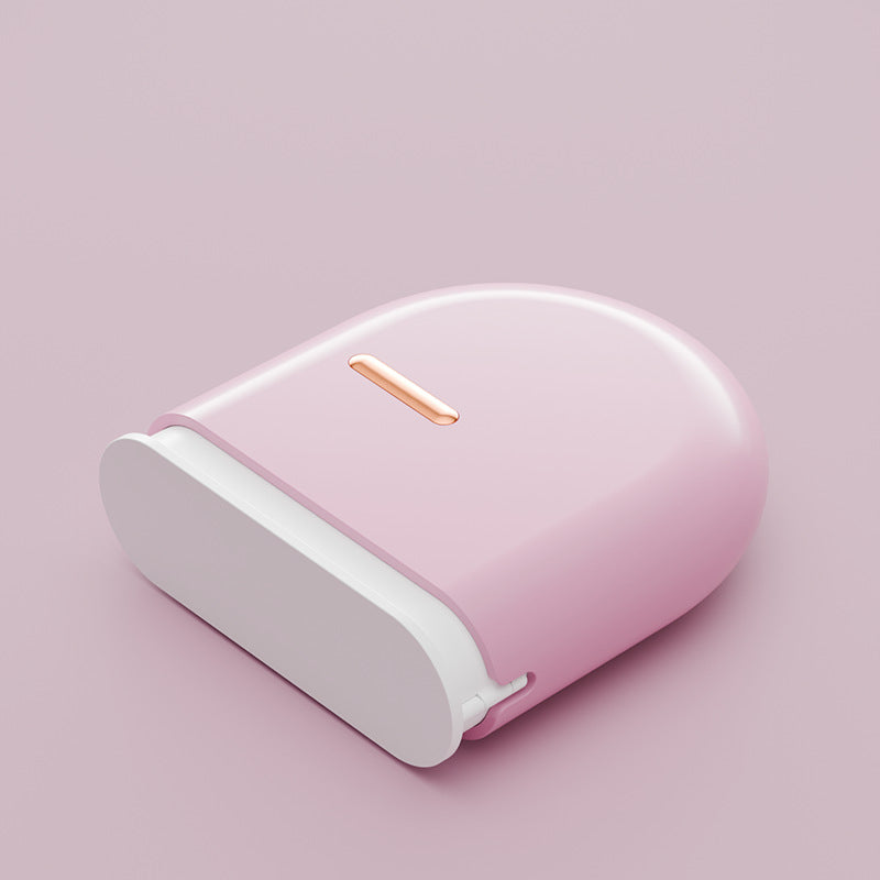 Compact plastic retainer storage case with a slide and flip lid in a soft color