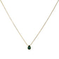 Water Drop Zircon Gold Plated Necklace with Adjustable Chain