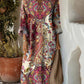 Womens Floral Print V-Neck Long Sleeve Dress