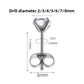 Clear round cubic zirconia stud with a silver toned four prong setting