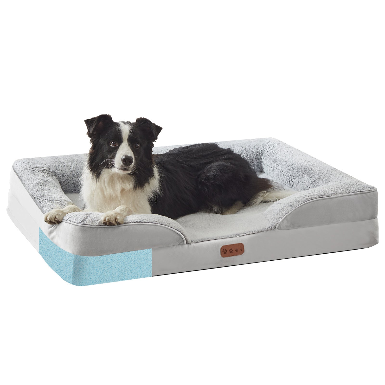 Removable Memory Foam Pet Bed | top down clean shot