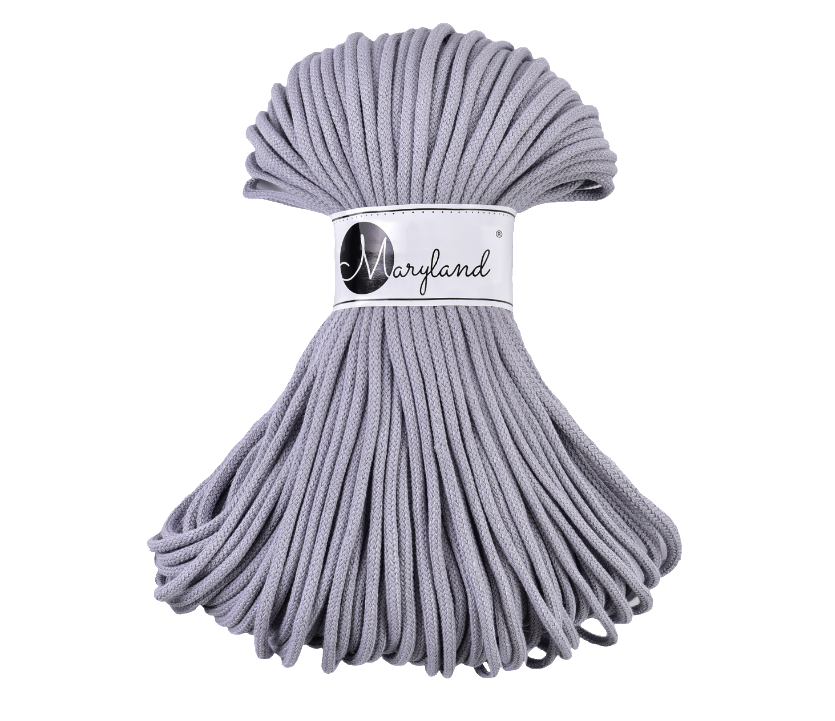 Pure cotton crochet yarn in a round 5mm thickness on a full skein
