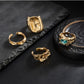 Men's Fashion Alloy Rings Set