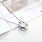 Drop pendant necklace side angle showing chain and clasp
