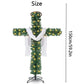 Cross shaped Christmas tree on a white background with a 150cm, 59.2in height marking, 150cm option