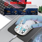 White T90 gaming mouse on a mouse pad under a rendered hand, with FR2012 sensor figures of 3600 DPI and 30 IPS