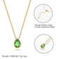 Water Drop Zircon Gold Plated Necklace with Adjustable Chain
