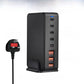 GaN charging tower with a detachable bracket that props a phone upright while it charges