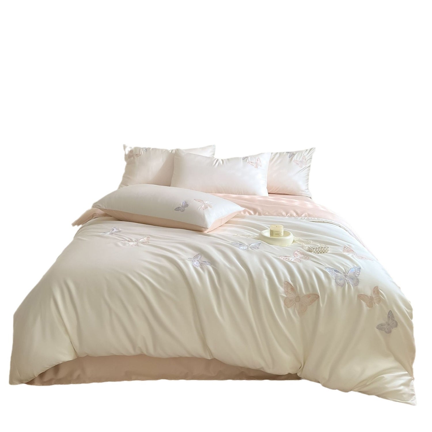 Tencel Butterfly Embroidered Bedding Set
