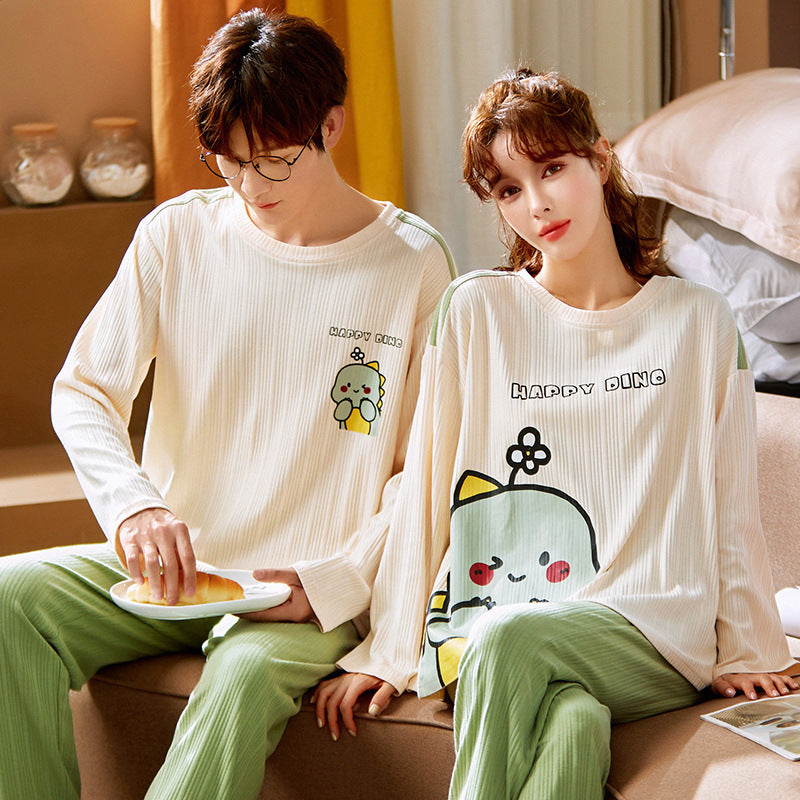 Autumn Couple Pajamas Cartoon Cute Pajamas
