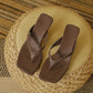 Square-Toe Kitten Heel Sandals | product flat lay overview