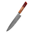 Red handle chefs knife