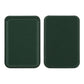 Vegan leather card holder with magnetic attachment, angled view
