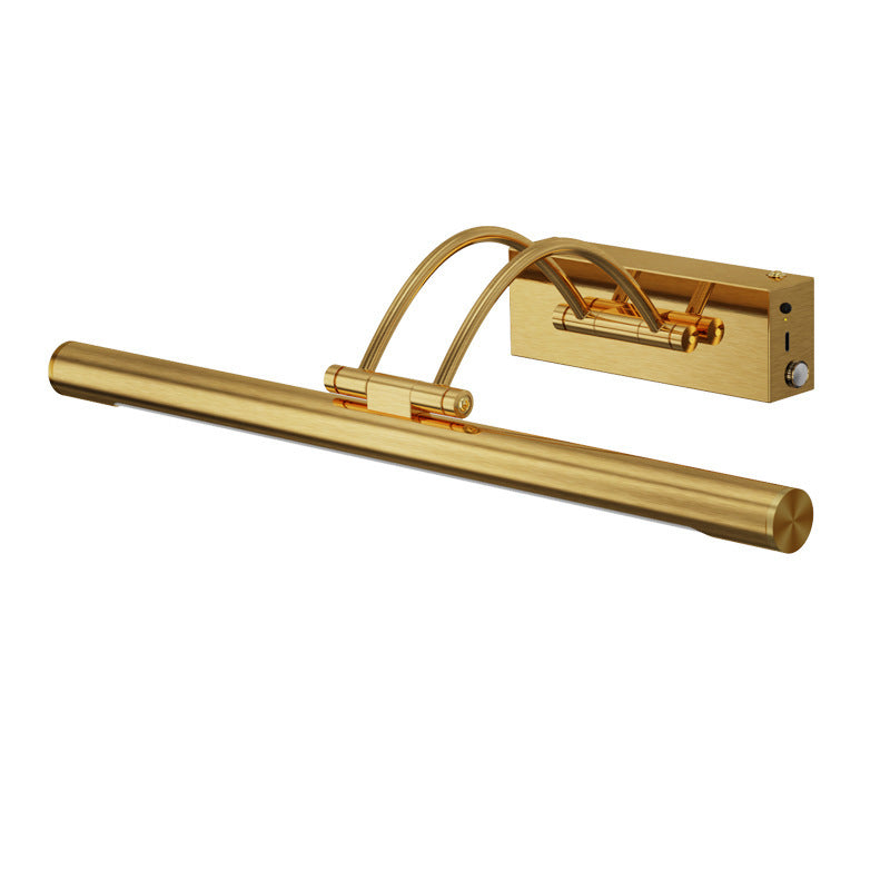 Black plated LED vanity light bar with adjustable swing arm mount