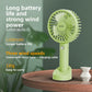 Mini USB rechargeable handheld fan, side profile showing slim pocket size shell