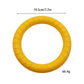 EVA foam chew and fetch ring dog toy shown close up with a textured surface