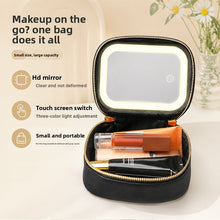 Travel Makeup Bag with Mirror and Optional LED Light