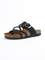 Adjustable Buckle Woven Sandals | product on the move