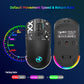 Black T90 gaming mouse top and underside views beside a speed gauge and polling rates of 125, 250 and 1000 Hz
