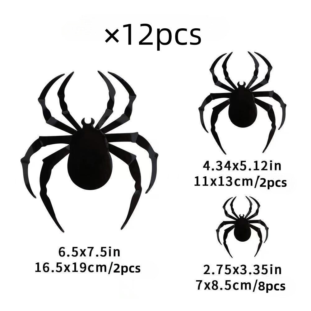 Black PVC bat stickers of mixed sizes laid out on a light background