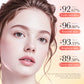 Model face beside collagen niacinamide jelly cream with efficacy percentages