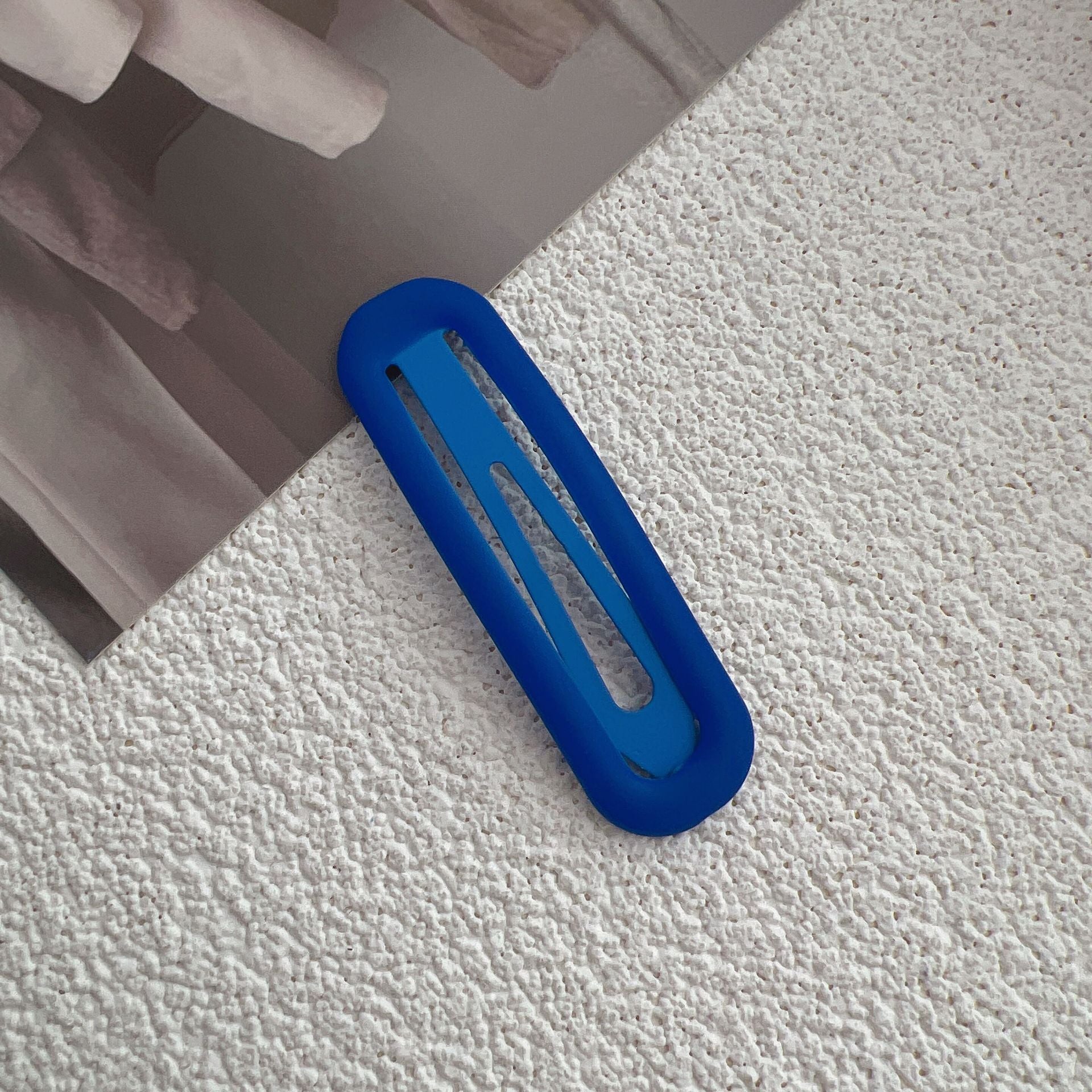 Matte metal snap hair clip