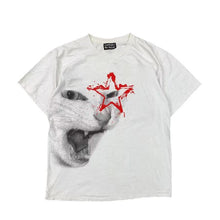 Unisex Oversize Rock Cat Print Short Sleeve T-Shirt