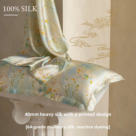 Printed Mulberry Silk Pillowcase