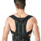 Black back belt with crossing shoulder straps and waist band seen from behind