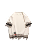 Men's round neck short sleeve T-shirt in soft jersey knit, front view