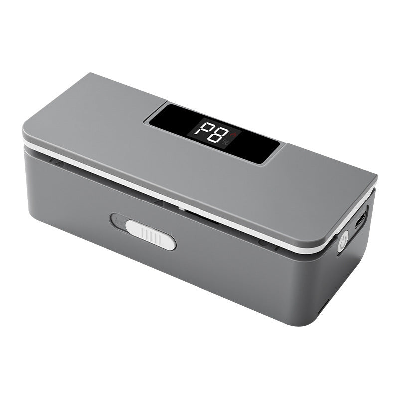 Gray Gen2 8 step portable food sealing machine with a digital display and a white side slider